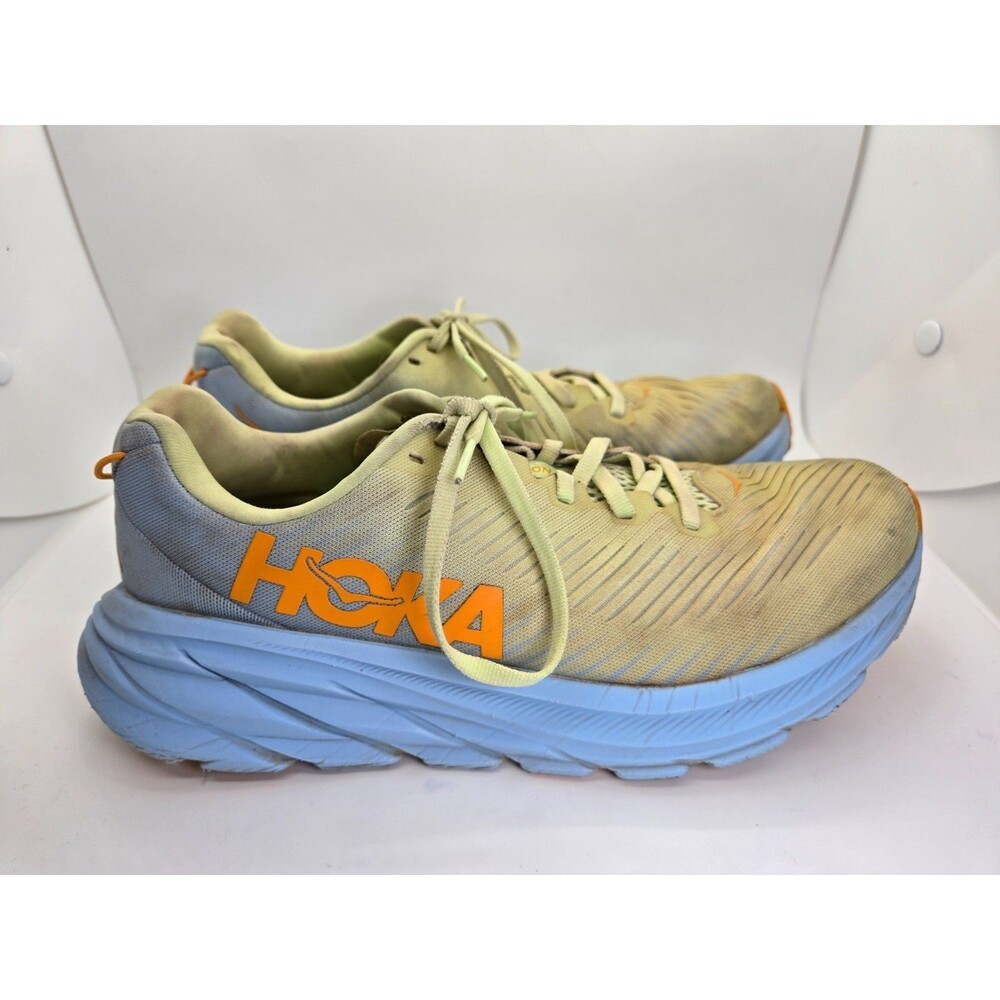 Hoka One One Rincon 3 Shoes Womens 8.5B Yellow Running Athletic Support Sneakers